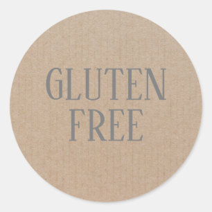 Sticker Rond Gluten Libre Allergie Sûr Culinaire Classique Rond