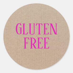 Sticker Rond Gluten Libre Allergie Sûr Culinaire Classique Tour