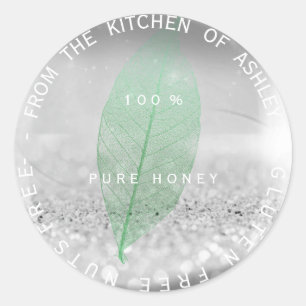 Sticker Rond Gluten Nutriments Libre Monnaie Gris d'argent Part
