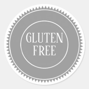 Sticker Rond Gluten sans allergie Craft Vintage sans danger