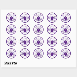 Sticker Rond Glycine pendante en cercle