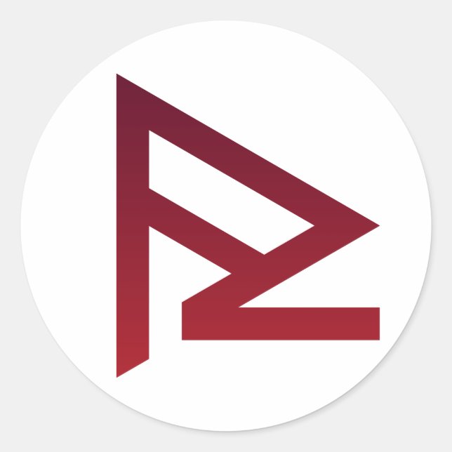 Sticker Rond Glyphe des roulettes de crème (Devant)