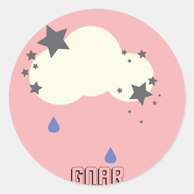 Sticker Rond gnar (Devant)