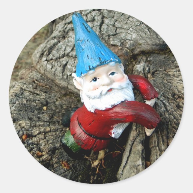 Sticker Rond Gnome bloqué (Devant)