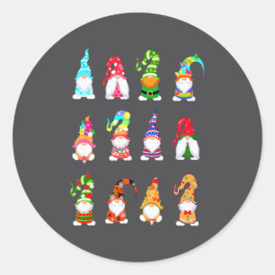 Sticker Rond Gnome de la Saint-Valentin Gnomies Saint-Patrick P