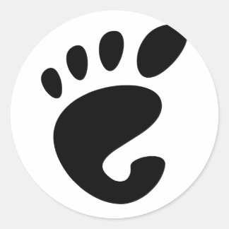 Sticker Rond Gnome - Linux - OSS FSF