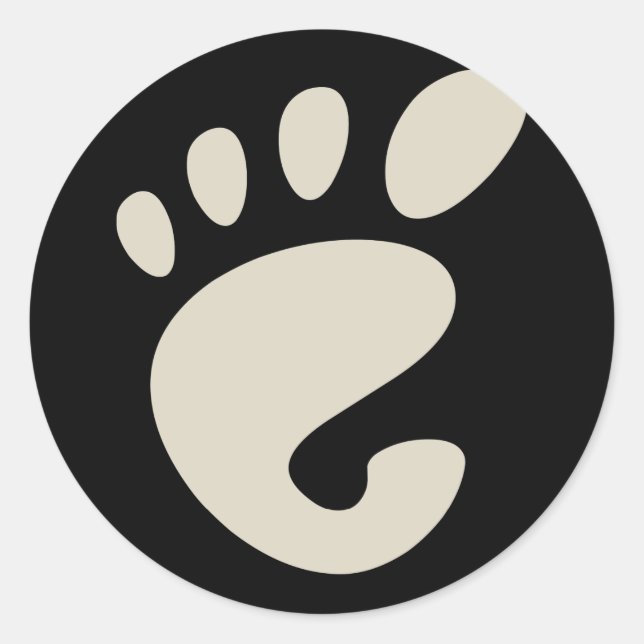 Sticker Rond Gnome - Linux - OSS FSF (Devant)