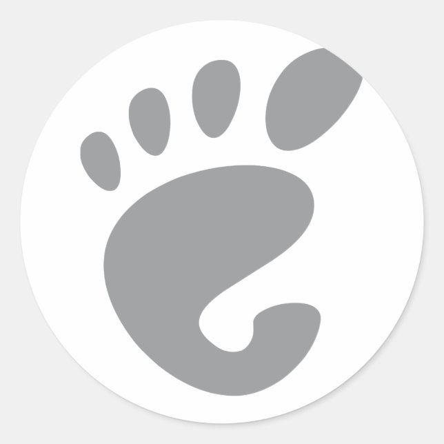Sticker Rond Gnome - Linux - OSS FSF (Devant)