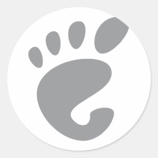 Sticker Rond Gnome - Linux - OSS FSF