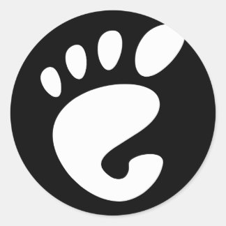 Sticker Rond Gnome - Linux - OSS FSF
