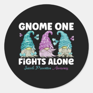 Sticker Rond Gnome One combat seul les lauréats de la préventio