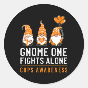 Sticker Rond Gnome One combat seul Rsd Crps Sensibilisation Ora