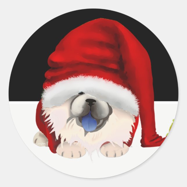 Sticker Rond GNOME pour les Chowlidays -autocollants chow à la  (Devant)
