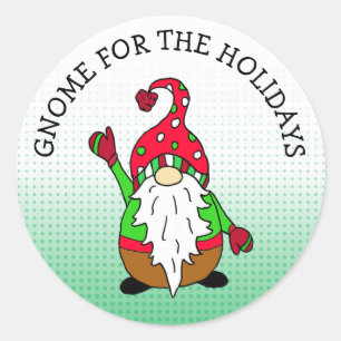 Sticker Rond Gnome pour les fêtes Noël