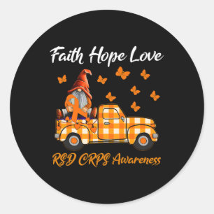 Sticker Rond Gnomes Faith Hope Love RSD RCPS Sensibilisation