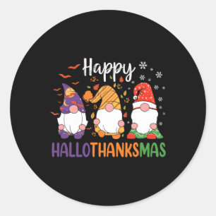 Sticker Rond Gnomes mignons Automne Halloween Femmes Filles Hap