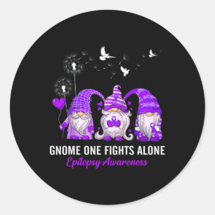 Sticker Rond Gnomes One combat seul la sensibilisation à l'épil