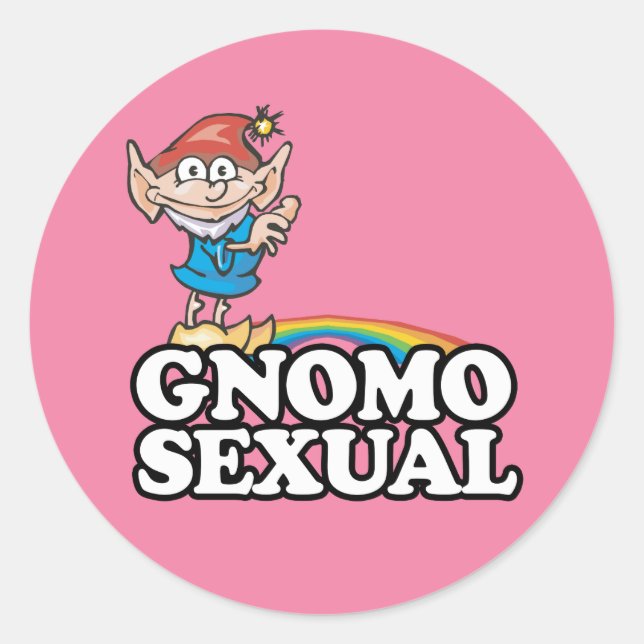 Sticker Rond Gnomosexuel (Devant)