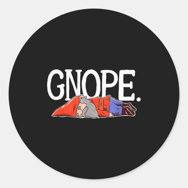 Sticker Rond Gnope Gnome Dwarf Funny Garden Elf Christmas  (Devant)