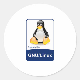 Sticker Rond GNU/Linux