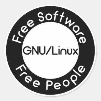 Sticker Rond GNU/Linux