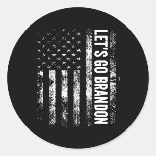 Sticker Rond Go Brandon Joe Biden Funny Humour T Shirt Trump 20
