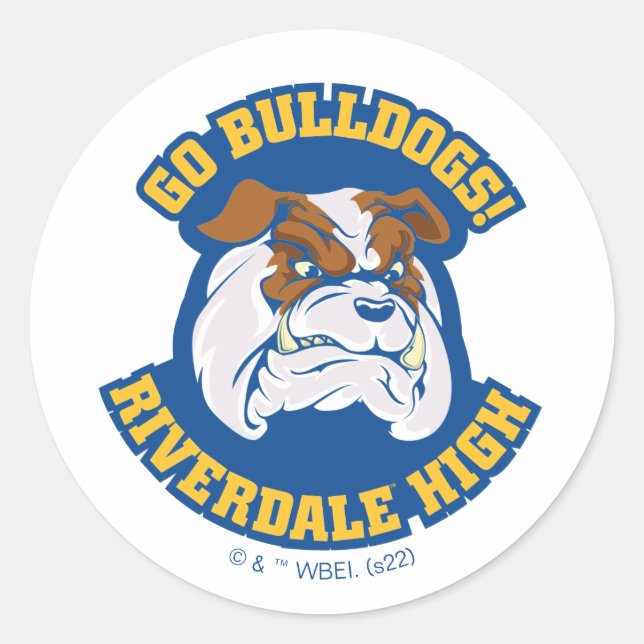 Sticker Rond Go Bulldogs - Riverdale High (Devant)