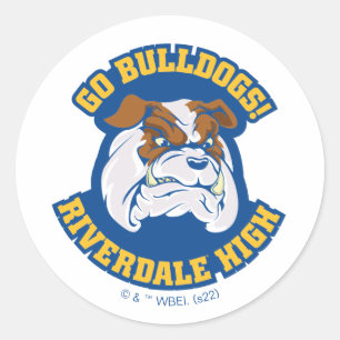 Sticker Rond Go Bulldogs - Riverdale High