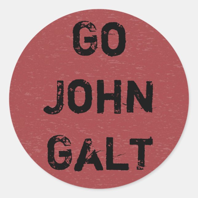 Sticker Rond Go John Galt (Devant)