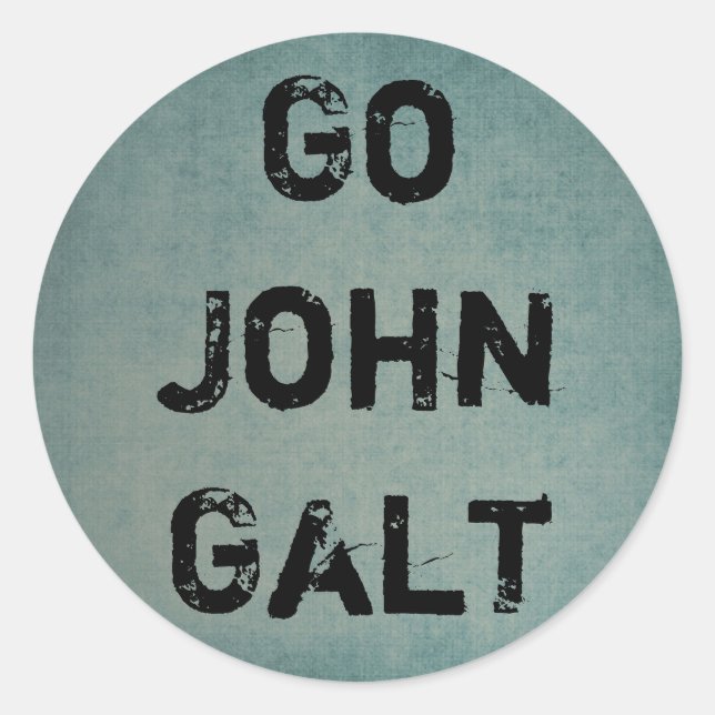 STICKER ROND GO JOHN GALT (Devant)