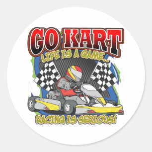 Sticker Rond Go Kart Life