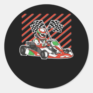 Sticker Rond Go Kart Race