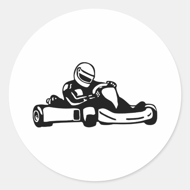Sticker Rond Go Kart Racing (Devant)