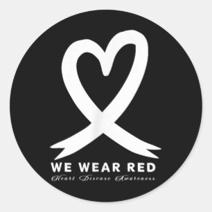 Sticker Rond Go Red En Février Sensibilisation aux maladies car