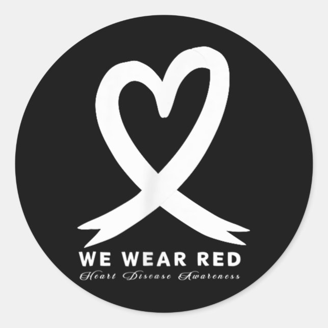 Sticker Rond Go Red En Février Sensibilisation aux maladies car (Devant)
