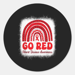 Sticker Rond Go Red For Women American Heart Disease Awareness