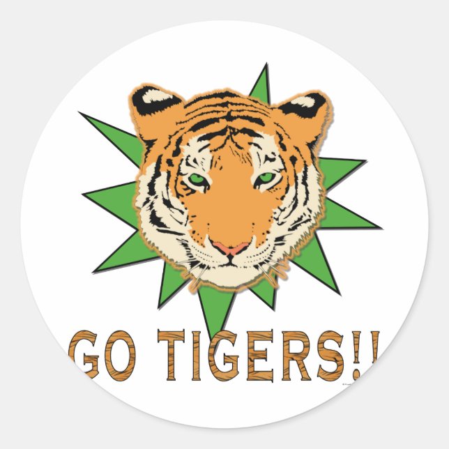 Sticker Rond Go Tigers (Devant)