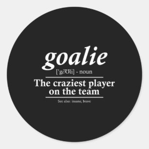 Sticker Rond Goalie Gear Goalkeeper Définition Football Hockey