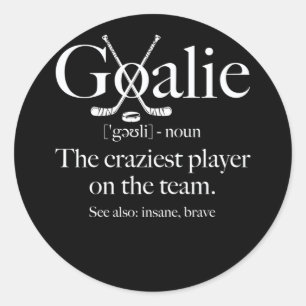 Sticker Rond Goalie Gear Goalkeeper Définition Football Hockey