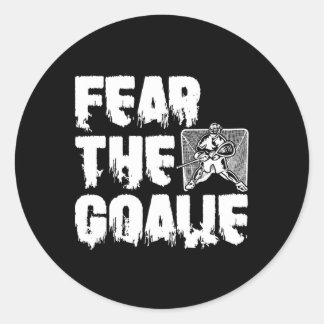 Sticker Rond Goalkeeper de crosse Drôle Laxeur Lecteur Lecteur