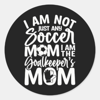 Sticker Rond Goalkeeper Maman Football Goalie Mama Fête des mèr