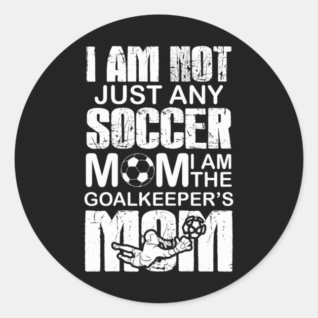 Sticker Rond Goalkeeper Maman Football Goalie Mama maman Maman (Devant)