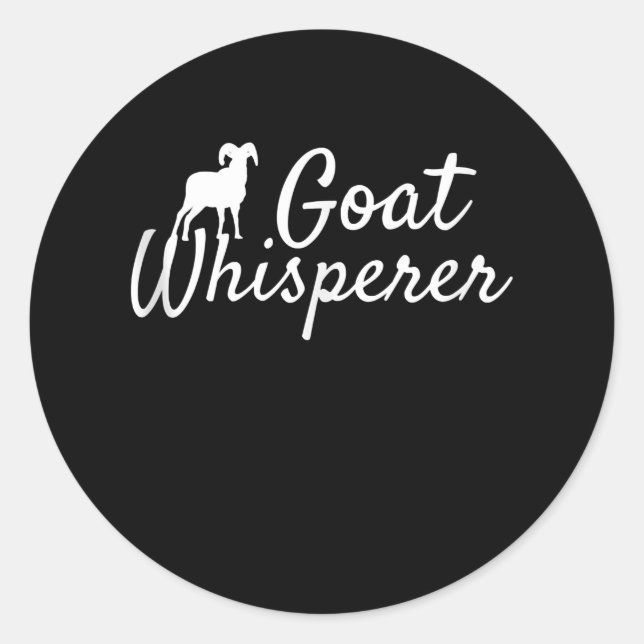 Sticker Rond Goat Whisperer Cute Goat Lover Farm Animal Farming (Devant)