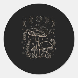 Sticker Rond Goblincore Esthétique Académie Cottagecore Champig