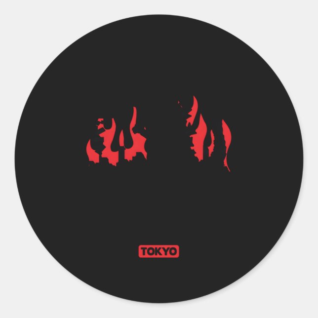 Sticker Rond Godzilla I Survive Godzilla (Devant)