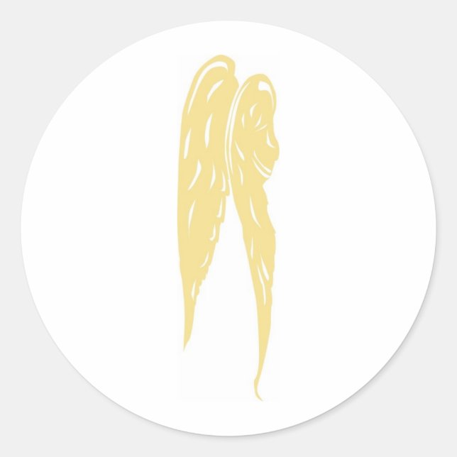 Sticker Rond Gold Angel Wings (Devant)