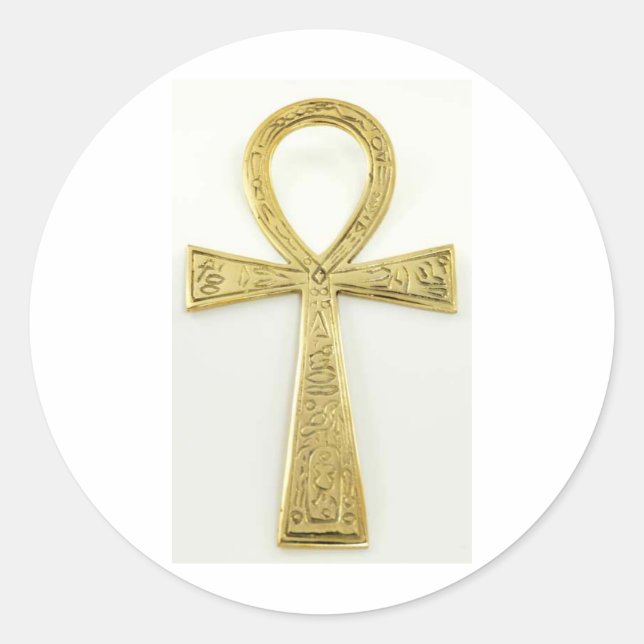 Sticker Rond Gold Ankh (Devant)