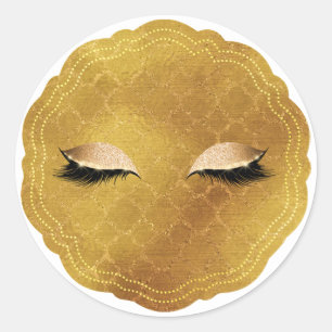 Sticker Rond Gold Eye maquillage cils cils Lashes Beauty Party