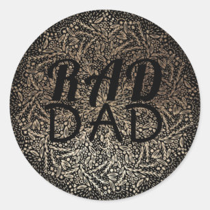 Sticker Rond Gold Floral RAD DAD Formal Elégant