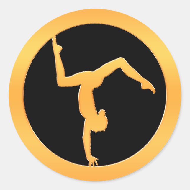 Sticker Rond Gold Gymnaste (Devant)